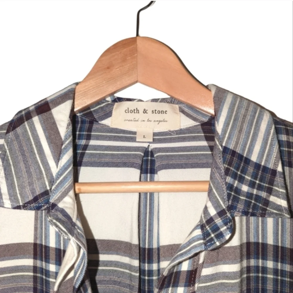 Cloth & Stone Plaid Button Down - Picture 7 of 14